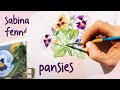 Gouache pansies tutorial  paint with me