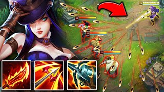 CAITLYN, BUT I HAVE A MINI-GUN THAT MOWS DOWN YOUR TEAM (BARRAGE OF BULLETS)
