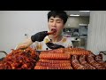 꽃돼지 소세지파티 무김치 보쌈김치 짜파게티 꿀맛 한식먹방[korean food]mukbang Eating show [ASMR 리얼사운드]