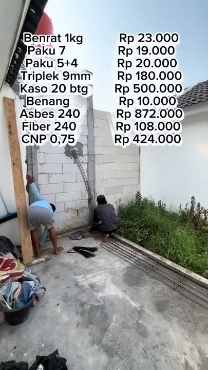Budget Bangun Tembok Belakang by @abetcr #renovasirumahsubsidi #tembok #dapur #dapurrumahsubsidi