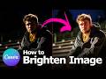 How to brighten image in Canva