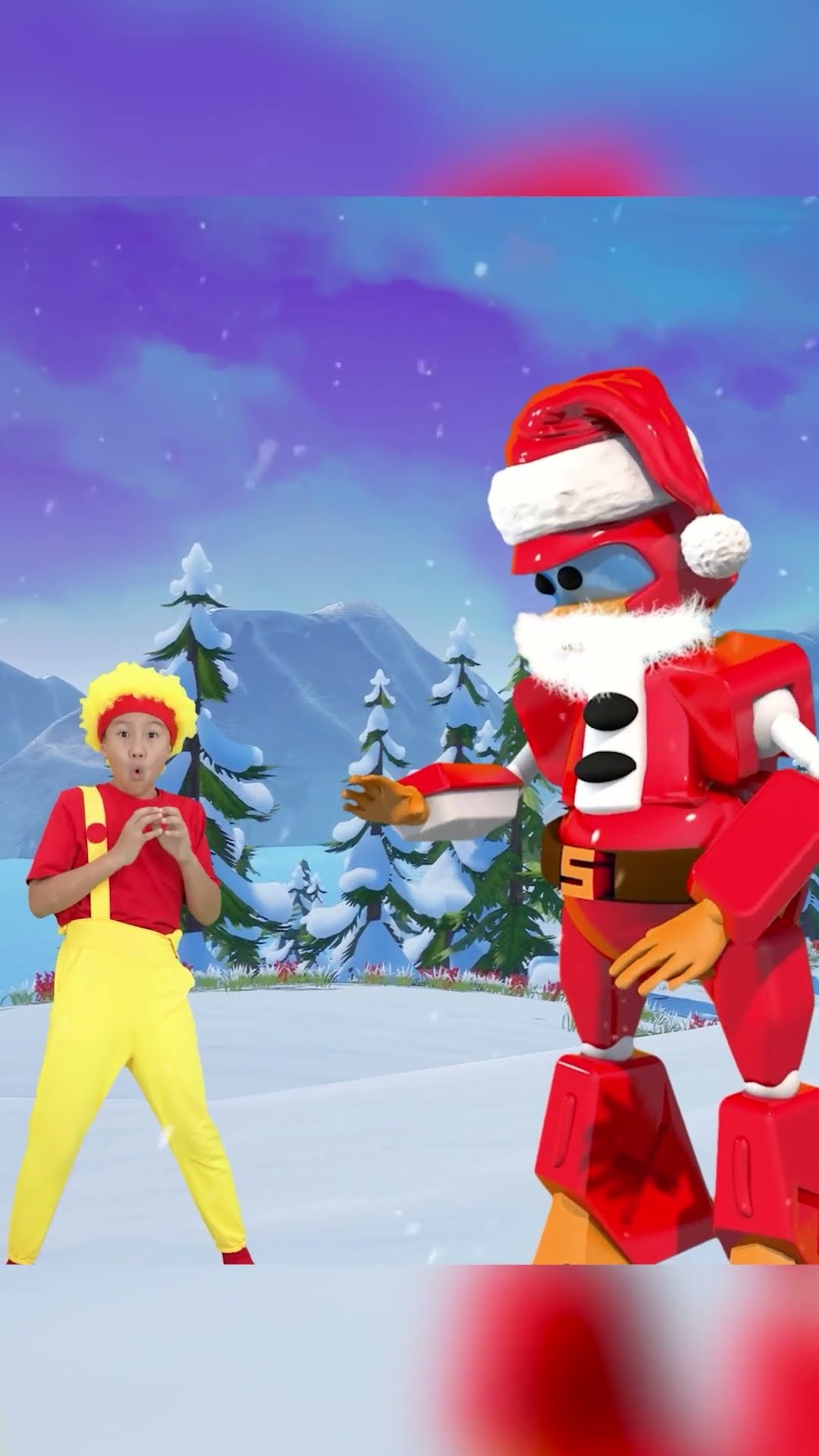 Robot Santa y Chicky | D Billions Canciones Infantiles #shorts #db