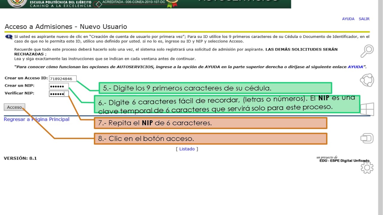 Tutorial Inscripciones Octubre 2017 Febrero2018 Video Youtube