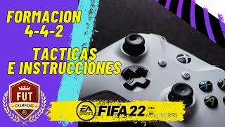 FORMACION 442 FIFA 22  ¿La MEJOR PARA FUT CHAMPIONS? ¿NUEVO META? TÁCTICAS E INSTRUCCIONES