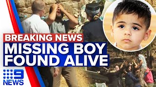 Incredible moment missing threeyearold boy found alive | 9 News Australia