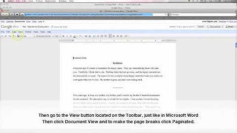 Google Docs - Pagination