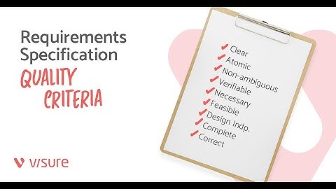 Requirements Specification Quality Criteria