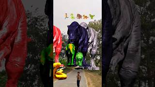 Big dinosaur chase T-rex chasingpart -1282#shorts #dinosaur#youtube#dinosaurs #superman#ddininner🐯🦣🦖
