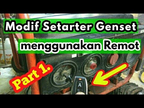 Modif starter Genset menggunakan remot control/modif starter generator using a remote control .