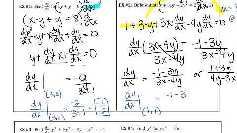 3.2 Implicit Differentiation