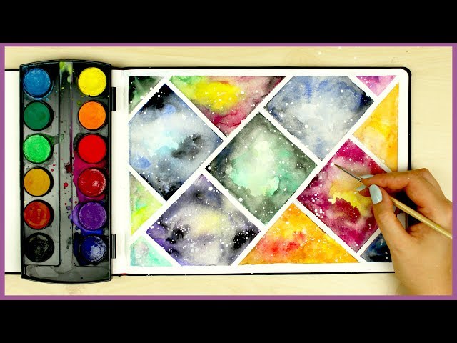 How to Paint a Galaxy using Cheap Watercolors! Art Journal Thursday Ep. 14