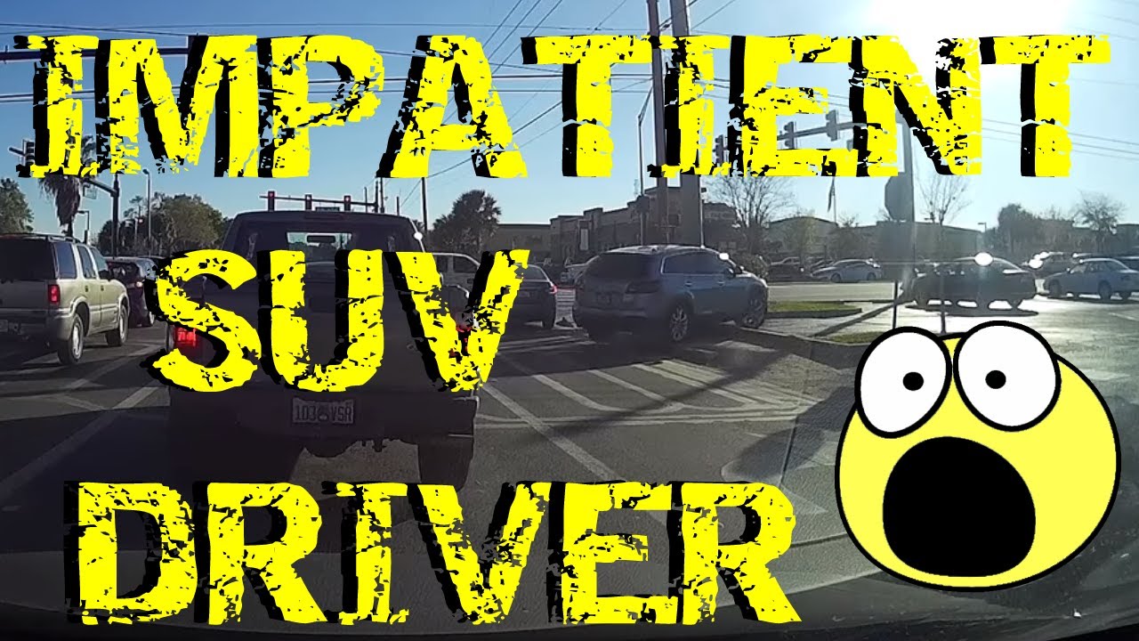 Impatient Driver Opts to Jump Curb Instead of Waiting - YouTube