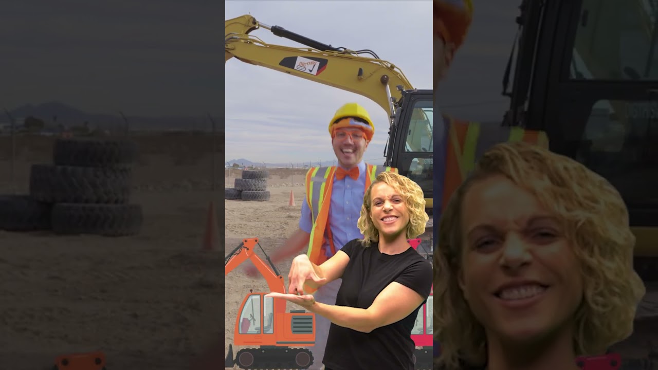 Blippi is an Excavator! 🎶 #excavator #blippi #forkids #signlanguage