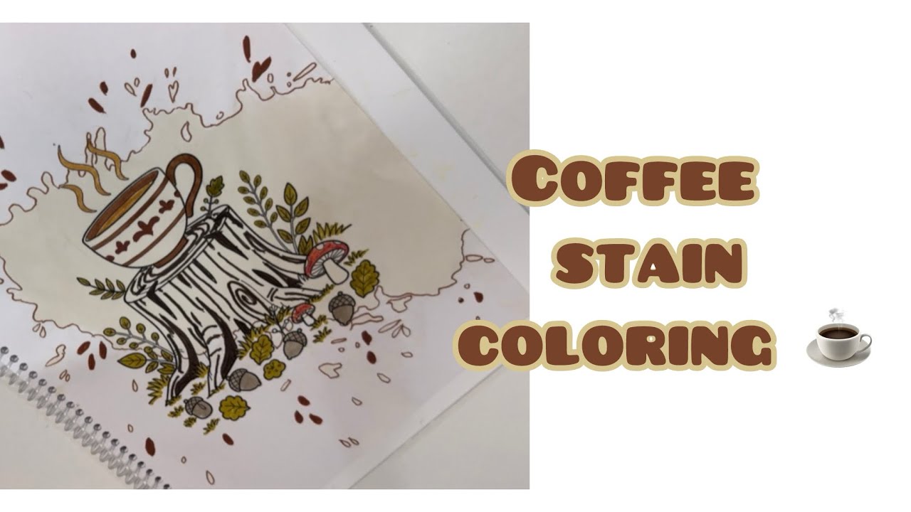 Coloring with coffee stains ☕🎨