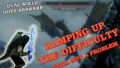 Fastest Attack in all of Skyrim against stronger Dragon