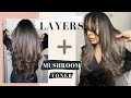 How to cut layers + mushroom hair color toner⎪Long Layers⎪How to tone out brassy hair⎪