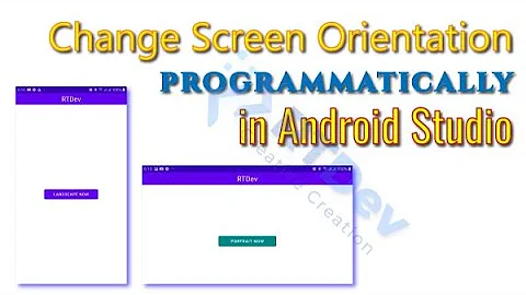 Change screen orientation in android programmatically Android Studio