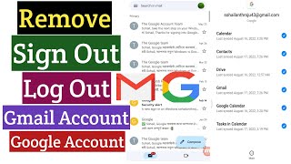 how to sign out gmail account from android phone