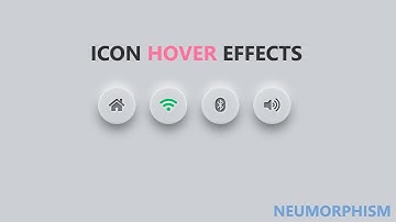 Neumorphism Icons Hover Effects Using HTML CSS | Neumorphism