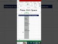 keyboard shortcuts to select column with blank cells | excel tutorial | excel | advanced excel