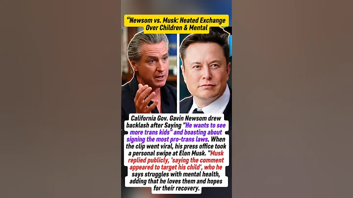 "Elon Musk Claps Back At Gavin Newsom 's  Controversial Comment!"#elonmusk#gavinnewsom#politics#news