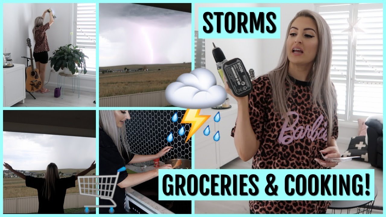 A WEEKEND IN MY LIFE! STORMS | GROCERIES & COOKING | HANNAH SCHRODER VLOG