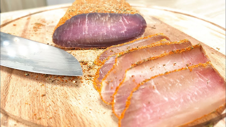 Homemade pork fillet pastrami.