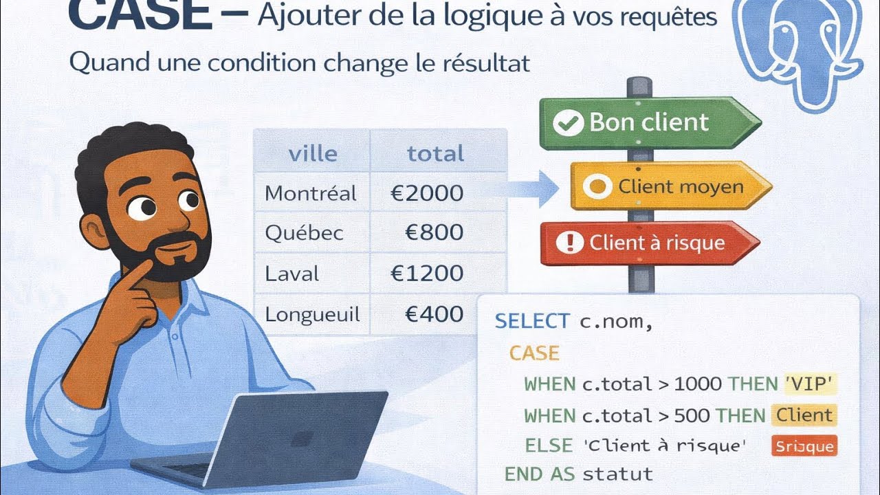 [SQL #6] CASE WHEN expliqué simplement | Conditions et logique en SQL ...