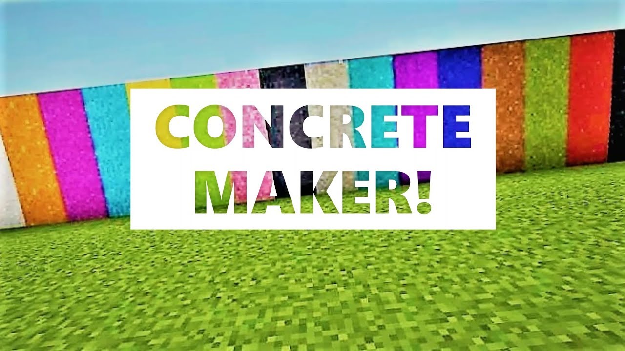 (NEW) Concrete maker for minecraft bedrock! - YouTube