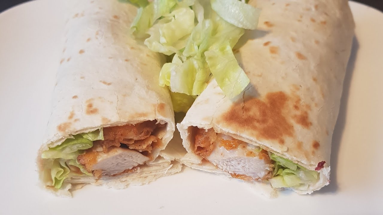 اسهل وألذ طريقة لعمل دجاج الزنجر كنتاكي...chicken wrap zinger kfc style