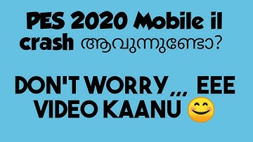 PES 2020 Mobile is crashing? Don