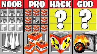 Minecraft Battle: SUPER TRAP CRAFTING CHALLENGE - NOOB vs PRO vs HACKER vs GOD ~ Minecraft Animation