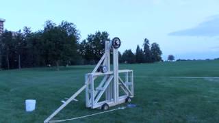 A floating arm trebuchet that we based loosely on the video of the one from Texas Tech.