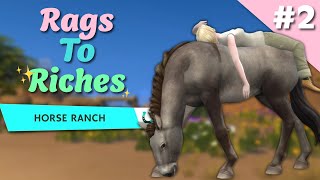 WE RESCUE HORSES! SIMS 4 RAGS TO RICHES - Horse Edition Episode #2 | Pinehaven