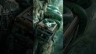 Al Travel Discovery Giant Python Attacking Bus Amazon Jungle