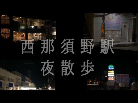 西那須野駅周辺を夜に歩いてみた