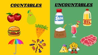 Countable And Uncountable Nouns |Grammar for kids with examples | Learn English for Grade 1-- 3