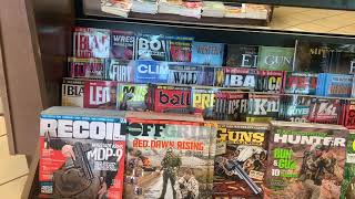 So many gun magazines in the book store, shows Americas obsession with firearms
