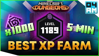 THE MOST INSANE XP FARM GLITCH EVER - 1000 LEVELS in Just 5 MINUTES in Minecraft Dungeons [PATCHED]