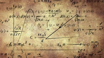 Math Physics Formulas On Old Paper Loopable. Stock Footage