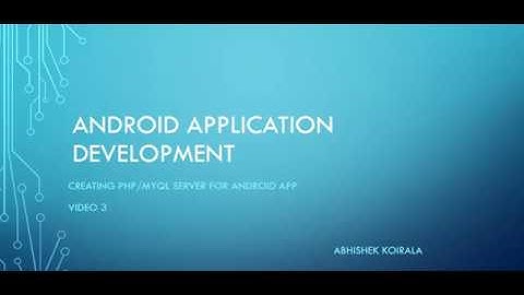 Android Application PHP MYSQL Server III   YouTube