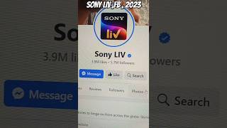 Sony Liv FB Page in 2023😮