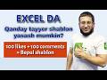 Siz uchun Universal Shablon | #excel #template