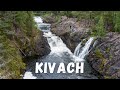 Водопад Кивач с высоты! Заповедник Кивач Карелия / Kivach waterfall Karelia