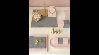 Pink Gray Minimalist Jewelry Display Stands