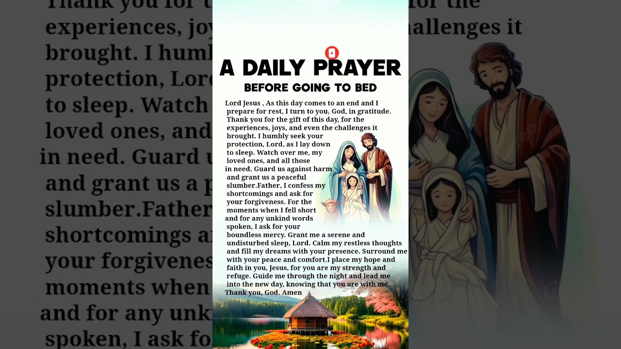 ❤️A ShortPrayer Before Sleep | Night protection Prayer Before Bed 