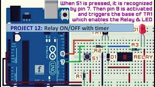 ARDUINO PROJECT 12: Relay ON/OFF with timer ARDUINO PROJECT 12: Relay ON/OFF with timer