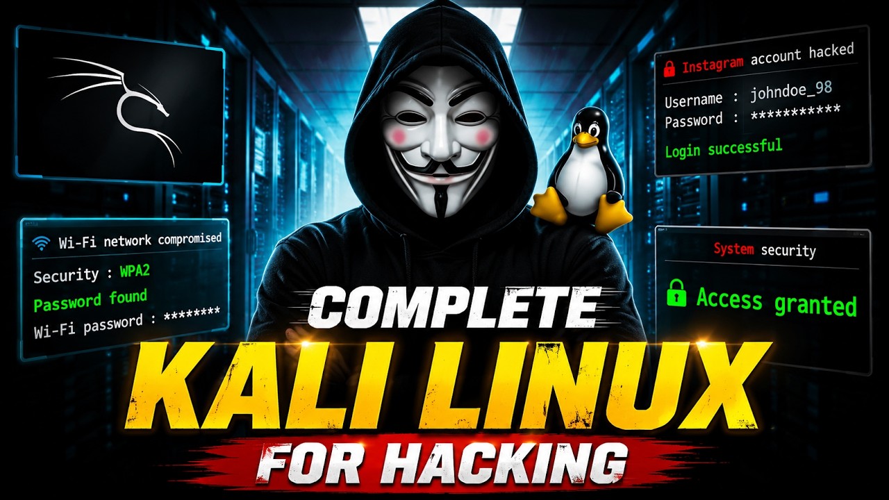 ⁣Kali Linux for Cyber Security Full Tutorial 2026 | Kali Linux | Beginner to Advanced