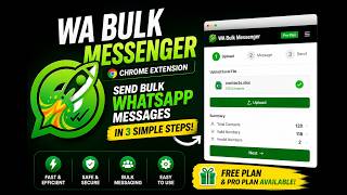 WA Bulk Messenger Tutorial | Send Bulk WhatsApp Messages Without Saving Numbers