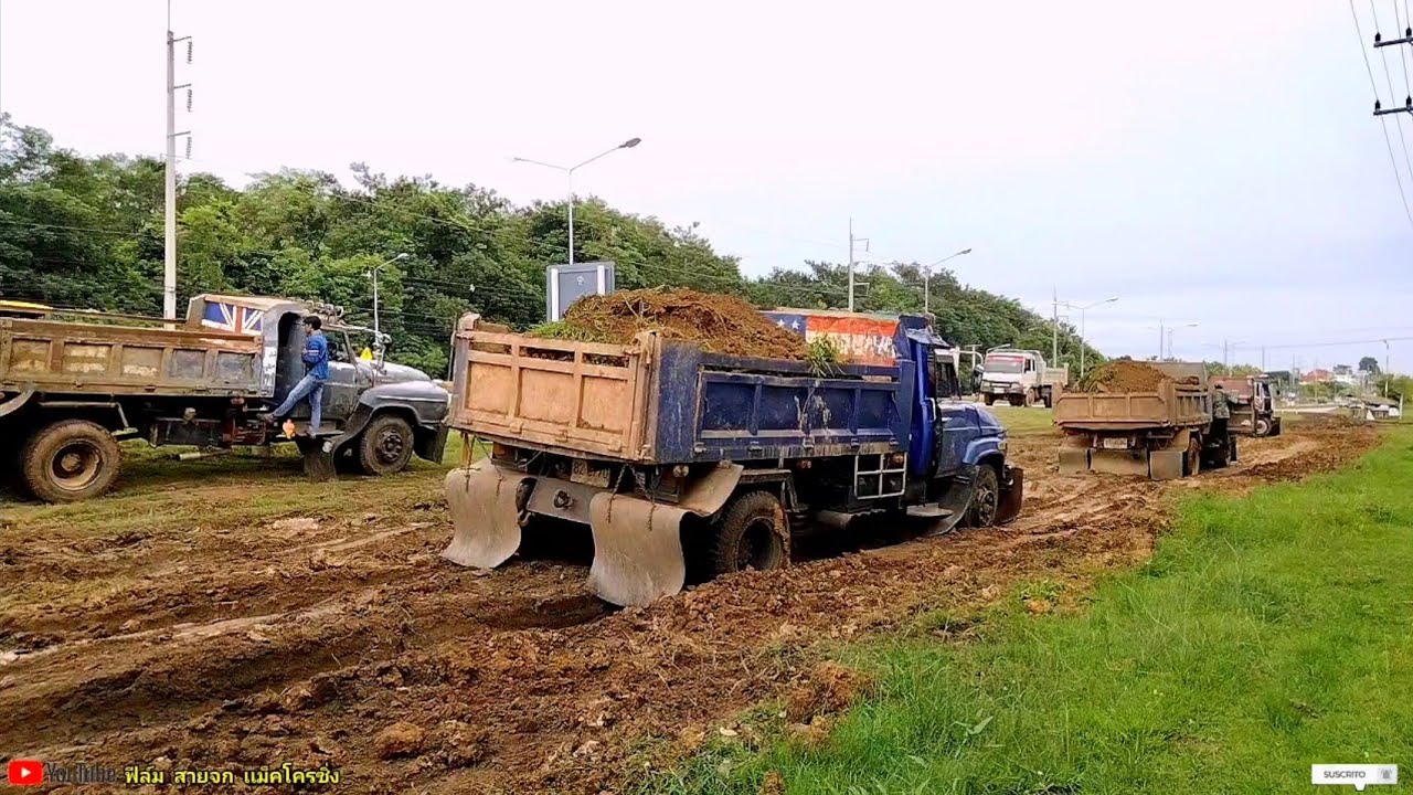 คุณปู่ หน้ายาว 6 ล้อดั้ม แต่ละคัน..สุดจัด..!! ปลัดบอก เจอทางหนืดๆ เป็นไงไปดูกัน excavator dump truck